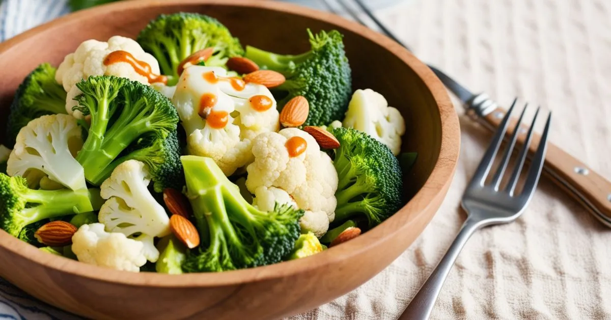 Broccoli and Cauliflower Salad