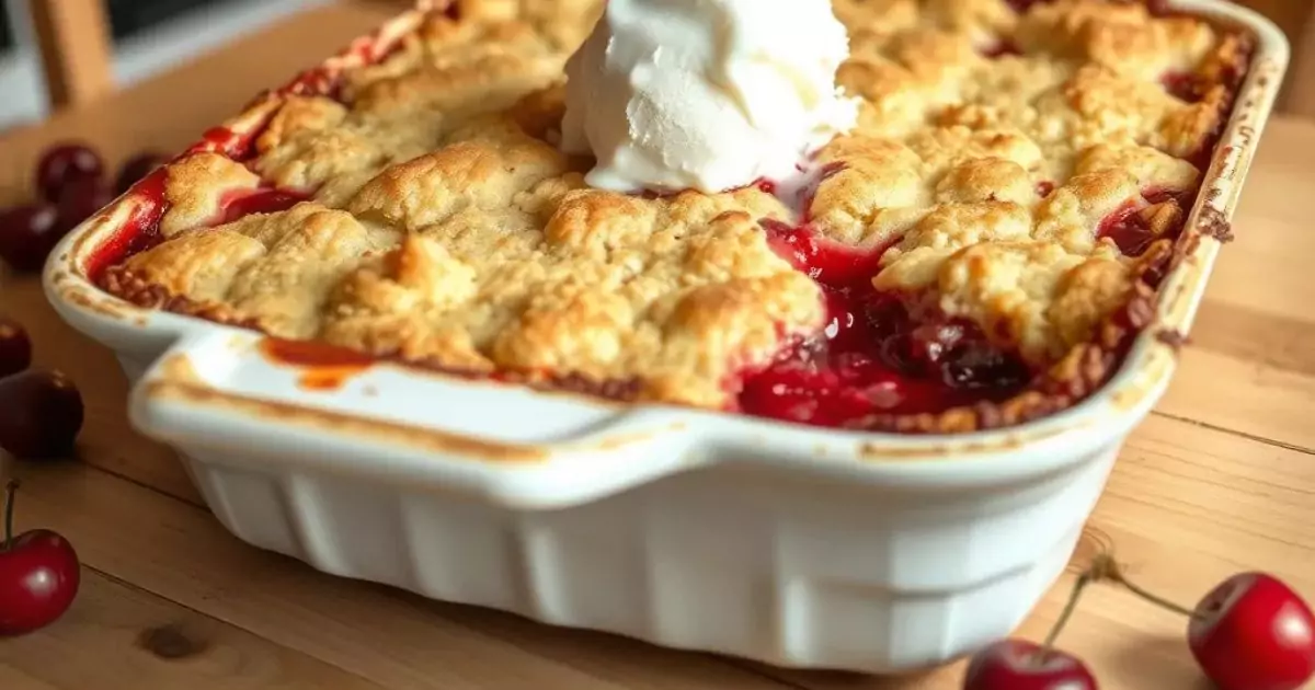 cherry cobbler with cake mix