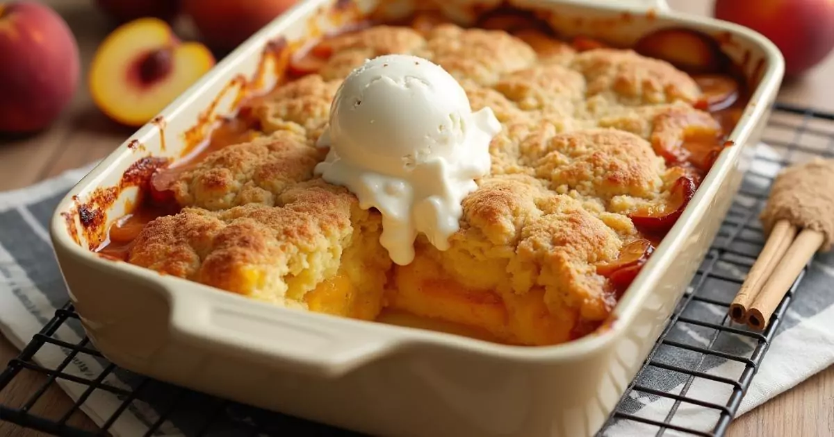 peach cobbler with cake mix